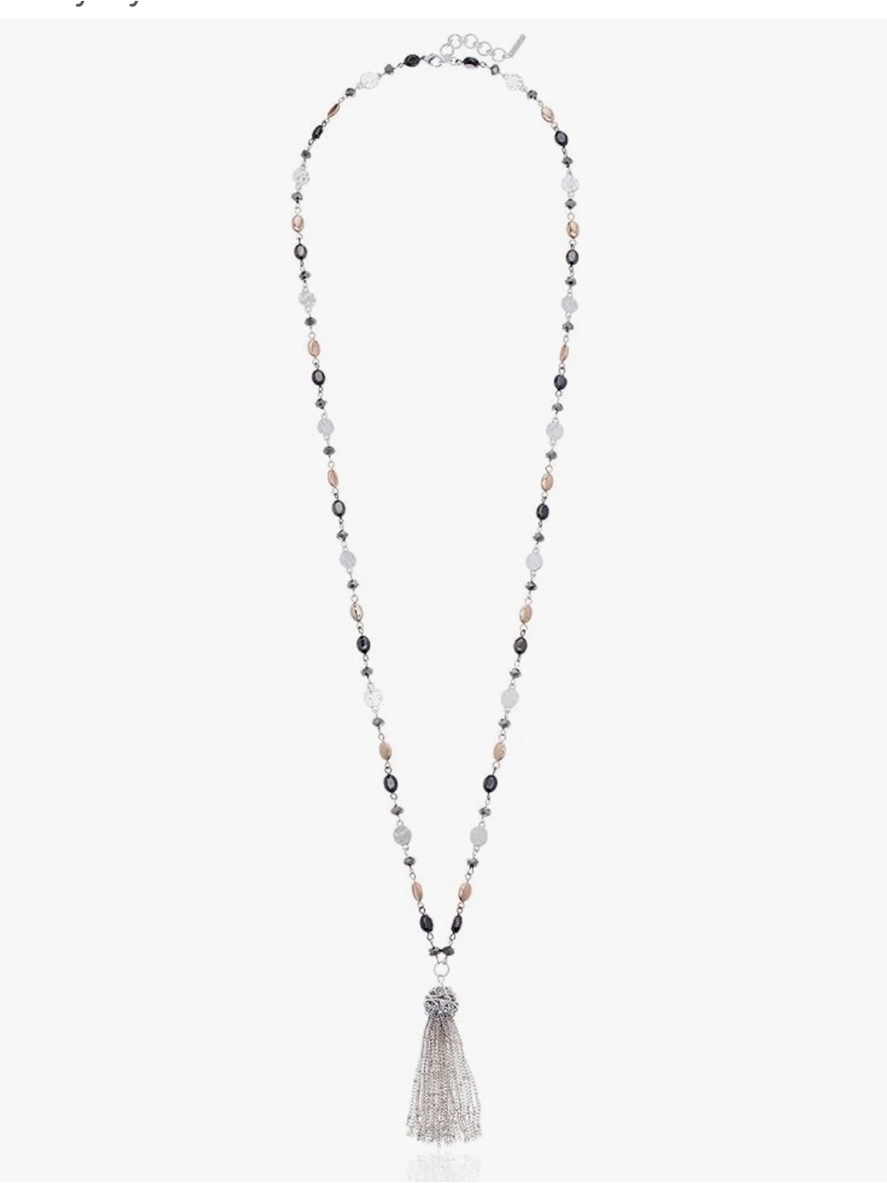 Nine West Tri-Tone 36” Tassel Necklace